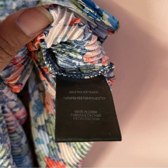 WAYF Blue Floral Pleated Maxi Skirt Size XS EUC - Picture 5 of 14